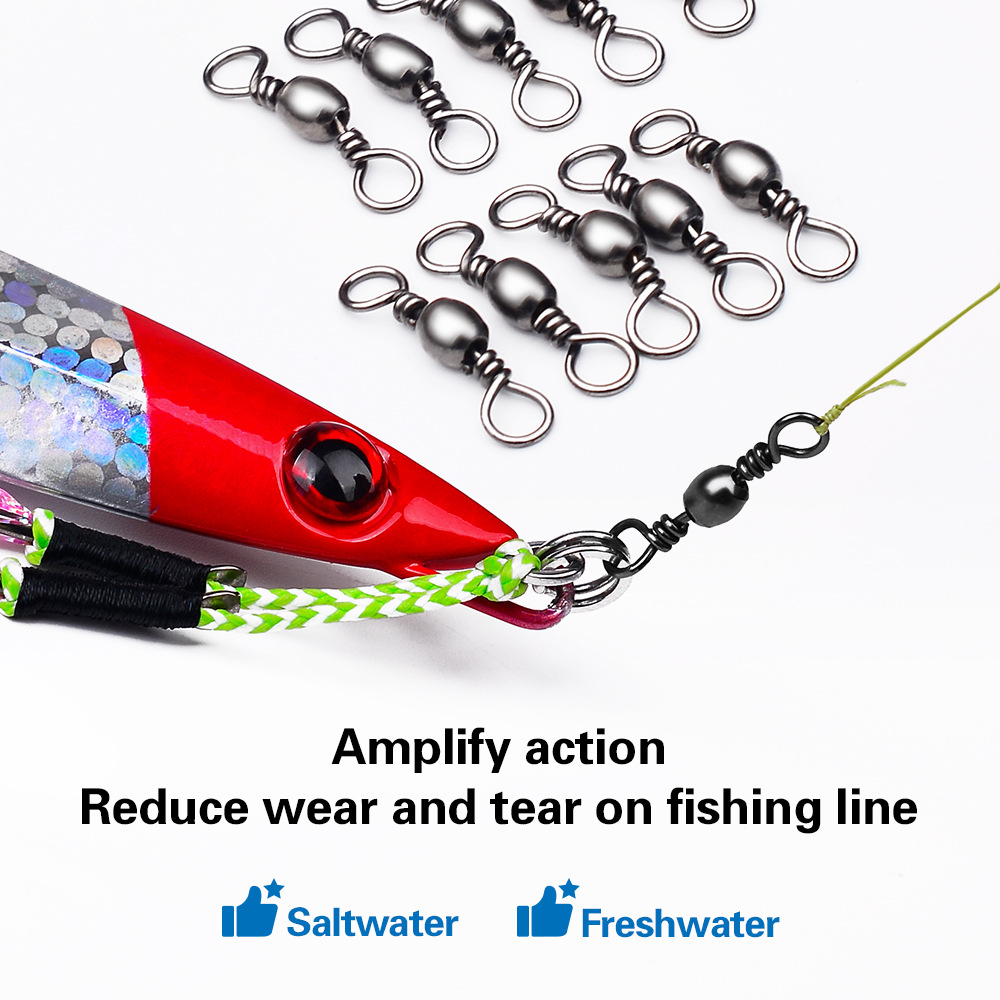 100Pcs Fishing Swivels Connect - Leader Line ulasan dan harga