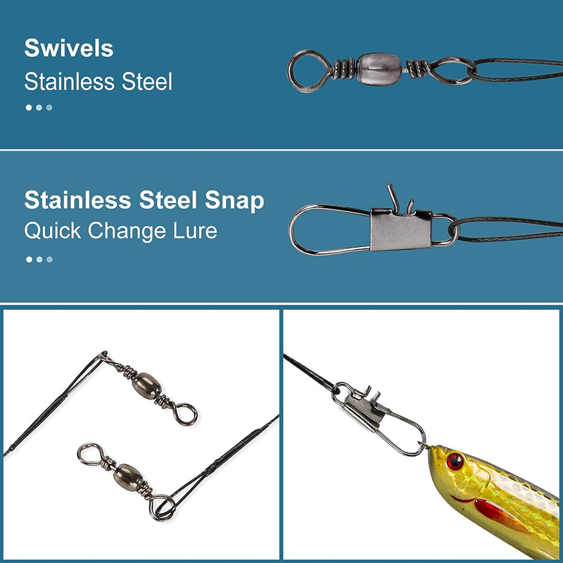 Stainless Steel Wire Trace Lea - Freshwater Line ulasan dan harga