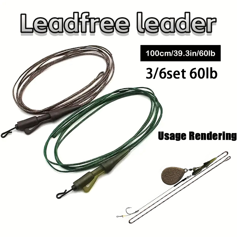 3/6pc CarpCarp Fishing Line Re - Leader Line ulasan dan harga