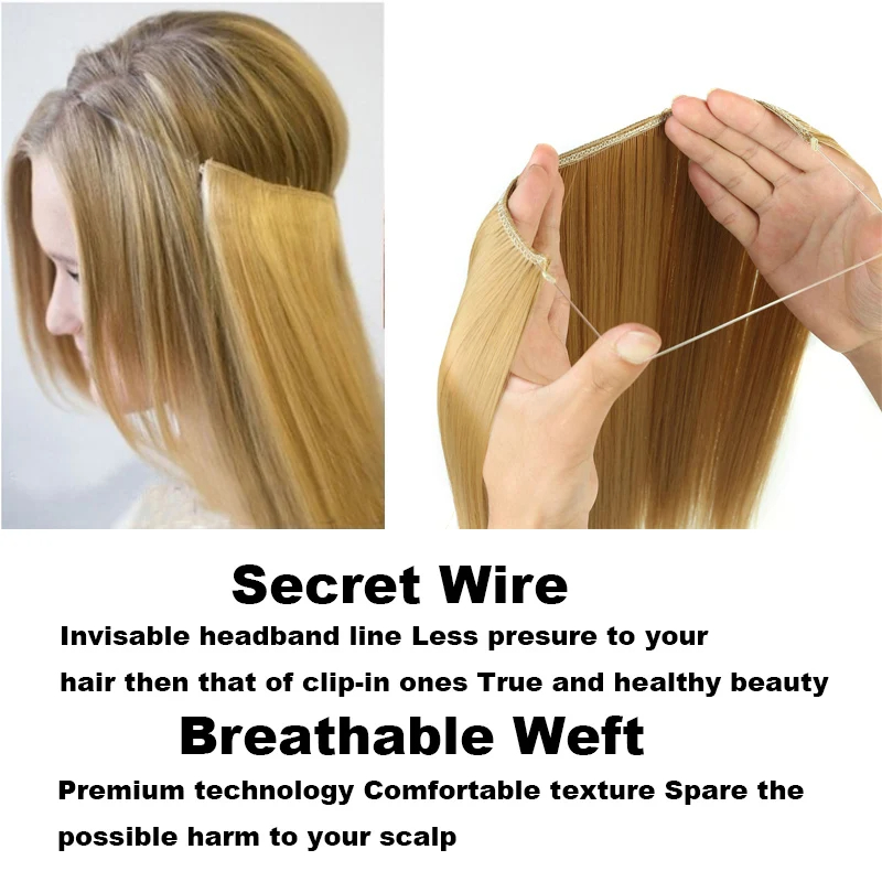 Fish Line Hair Extension Piece - Tippet Line ulasan dan harga
